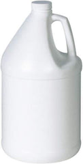 Made in USA - 1 Gal White Tapered Cylinder Polyethylene Jug - 10" High - All Tool & Supply