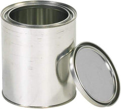 Value Collection - 1/4 Gal Gray Cylinder Metal Can - 8" High - All Tool & Supply