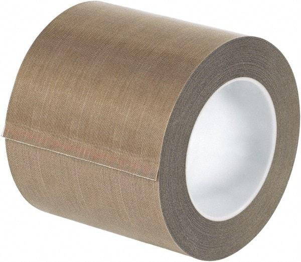 Made in USA - 18 Yd Long x 4" Wide, Brown Silicone PTFE Tape - 3 mil Thick - All Tool & Supply