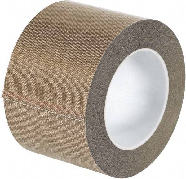 Made in USA - 18 Yd Long x 3" Wide, Brown Silicone PTFE Tape - 3 mil Thick - All Tool & Supply