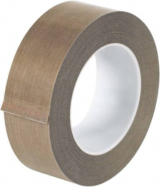 Made in USA - 18 Yd Long x 1-1/2" Wide, Brown Silicone PTFE Tape - 3 mil Thick - All Tool & Supply