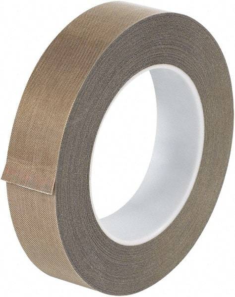 Made in USA - 18 Yd Long x 1" Wide, Brown Silicone PTFE Tape - 10 mil Thick - All Tool & Supply