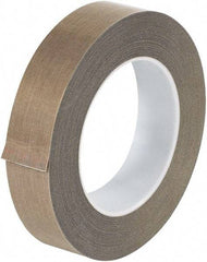 Made in USA - 18 Yd Long x 1" Wide, Brown Silicone PTFE Tape - 3 mil Thick - All Tool & Supply