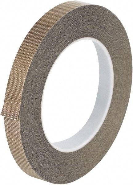 Made in USA - 36 Yd Long x 3/8" Wide, Brown Silicone PTFE Tape - 3 mil Thick - All Tool & Supply