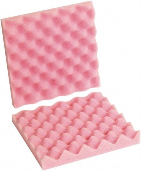 Made in USA - 10" Long x 10" Wide, Antistatic Convoluted Foam Set - Pink, Standard Grade - All Tool & Supply