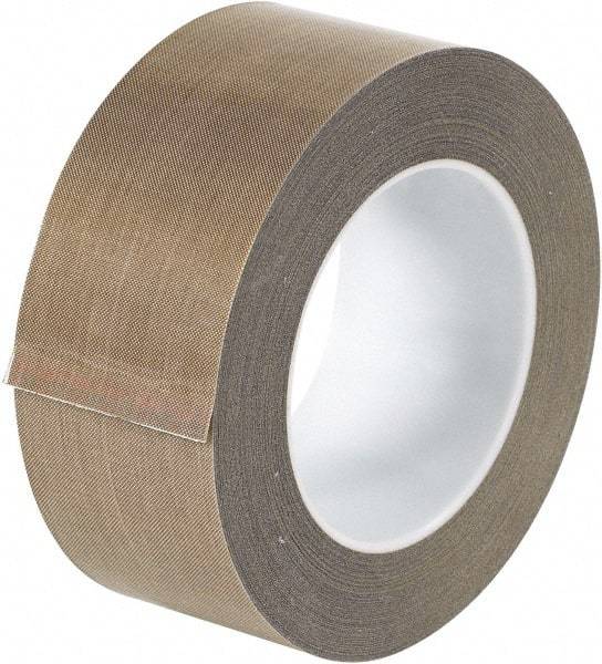 Made in USA - 18 Yd Long x 2" Wide, Brown Silicone PTFE Tape - 10 mil Thick - All Tool & Supply