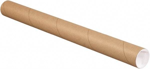 Made in USA - 2" Diam x 48" Long Round Kraft Mailing Tubes - 1 Wall, Kraft (Color) - All Tool & Supply