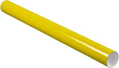 Made in USA - 3" Diam x 36" Long Round Colored Mailing Tubes - 1 Wall, Yellow - All Tool & Supply