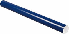 Made in USA - 3" Diam x 36" Long Round Colored Mailing Tubes - 1 Wall, Blue - All Tool & Supply