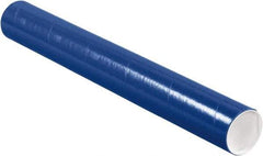 Made in USA - 3" Diam x 24" Long Round Colored Mailing Tubes - 1 Wall, Blue - All Tool & Supply