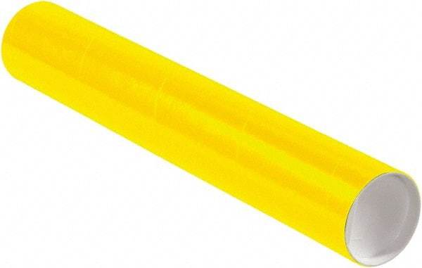 Made in USA - 3" Diam x 18" Long Round Colored Mailing Tubes - 1 Wall, Yellow - All Tool & Supply