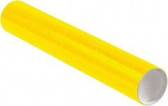 Made in USA - 3" Diam x 18" Long Round Colored Mailing Tubes - 1 Wall, Yellow - All Tool & Supply