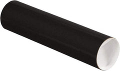 Made in USA - 3" Diam x 12" Long Round Colored Mailing Tubes - 1 Wall, Black - All Tool & Supply