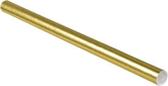 Made in USA - 2" Diam x 36" Long Round Colored Mailing Tubes - 1 Wall, Gold - All Tool & Supply