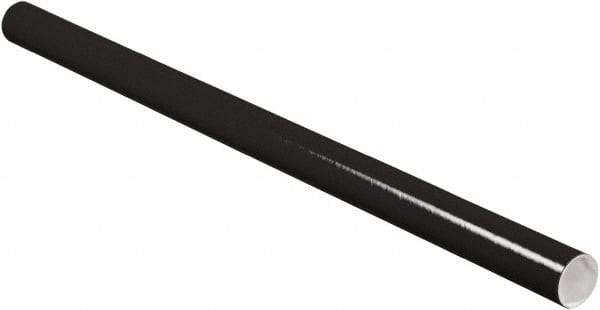 Made in USA - 2" Diam x 36" Long Round Colored Mailing Tubes - 1 Wall, Black - All Tool & Supply