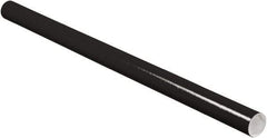 Made in USA - 2" Diam x 36" Long Round Colored Mailing Tubes - 1 Wall, Black - All Tool & Supply