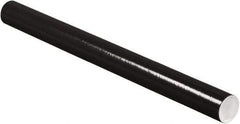 Made in USA - 2" Diam x 24" Long Round Colored Mailing Tubes - 1 Wall, Black - All Tool & Supply