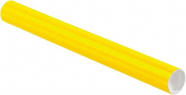 Made in USA - 2" Diam x 20" Long Round Colored Mailing Tubes - 1 Wall, Yellow - All Tool & Supply