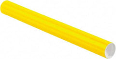 Made in USA - 2" Diam x 20" Long Round Colored Mailing Tubes - 1 Wall, Yellow - All Tool & Supply