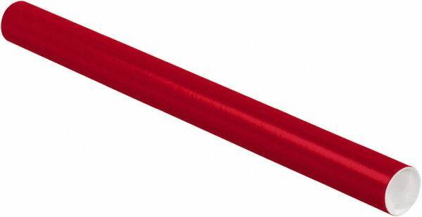 Made in USA - 2" Diam x 24" Long Round Colored Mailing Tubes - 1 Wall, Red - All Tool & Supply