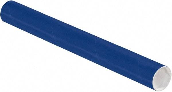 Made in USA - 2" Diam x 18" Long Round Colored Mailing Tubes - 1 Wall, Blue - All Tool & Supply