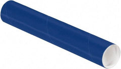 Made in USA - 2" Diam x 12" Long Round Colored Mailing Tubes - 1 Wall, Blue - All Tool & Supply