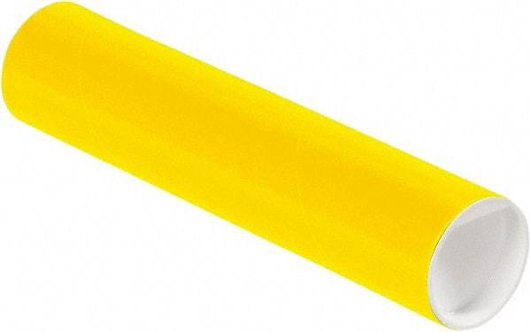 Made in USA - 2" Diam x 9" Long Round Colored Mailing Tubes - 1 Wall, Yellow - All Tool & Supply