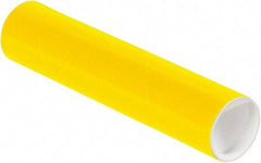 Made in USA - 2" Diam x 9" Long Round Colored Mailing Tubes - 1 Wall, Yellow - All Tool & Supply