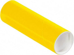 Made in USA - 2" Diam x 6" Long Round Colored Mailing Tubes - 1 Wall, Yellow - All Tool & Supply