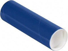 Made in USA - 2" Diam x 6" Long Round Colored Mailing Tubes - 1 Wall, Blue - All Tool & Supply