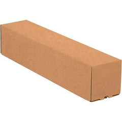 Made in USA - 3" Diam x 25" Long Square Square Mailing Tubes - 1 Wall, Kraft (Color) - All Tool & Supply