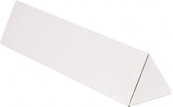 Made in USA - 3" Diam x 24" Long Corrugated Triangular Mailing Tube - 1 Wall, White - All Tool & Supply