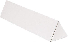 Made in USA - 3" Diam x 24" Long Corrugated Triangular Mailing Tube - 1 Wall, White - All Tool & Supply