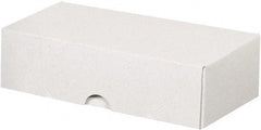 Made in USA - 3-1/2" Wide x 7" Long x 2" High Rectangle Chipboard Box - 1 Wall, White - All Tool & Supply