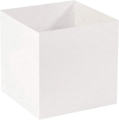 Made in USA - 12" Wide x 12" Long x 12" High Square Chipboard Box - 1 Wall, White - All Tool & Supply