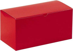 Made in USA - 6" Wide x 12" Long x 6" High Rectangle Chipboard Box - 1 Wall, Red - All Tool & Supply