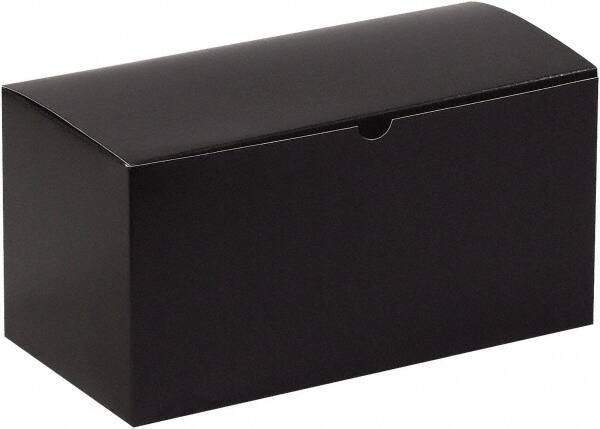 Made in USA - 6" Wide x 12" Long x 6" High Rectangle Chipboard Box - 1 Wall, Black Gloss - All Tool & Supply