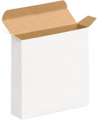 Made in USA - 1-1/2" Wide x 6" Long x 6" High Rectangle Chipboard Box - 1 Wall, White - All Tool & Supply