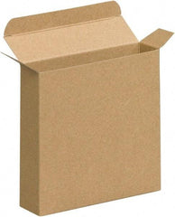 Made in USA - 1-1/4" Wide x 4-1/4" Long x 4-1/4" High Rectangle Chipboard Box - 1 Wall, Kraft (Color) - All Tool & Supply