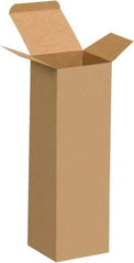 Made in USA - 3" Wide x 3" Long x 10" High Rectangle Chipboard Box - 1 Wall, Kraft (Color) - All Tool & Supply