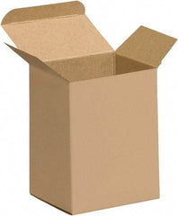 Made in USA - 3" Wide x 4" Long x 5" High Rectangle Chipboard Box - 1 Wall, Kraft (Color) - All Tool & Supply