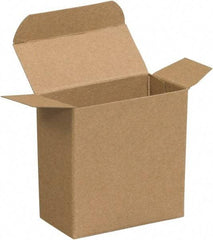 Made in USA - 4.2" Wide x 1-13/16" Long x 1-13/16" High Rectangle Chipboard Box - 1 Wall, Kraft (Color) - All Tool & Supply