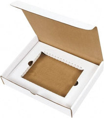 Made in USA - 8-3/4" Wide x 11-1/8" Long x 2" High Rectangle Crush Proof Mailers - 1 Wall, White - All Tool & Supply