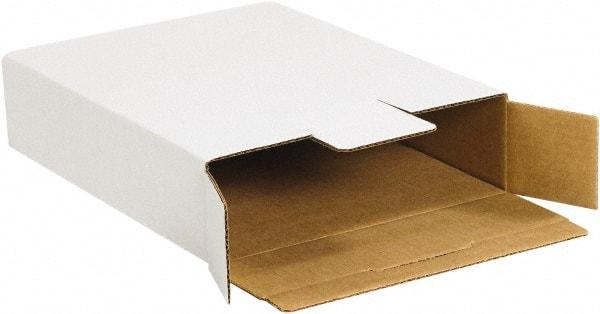 Made in USA - 11-5/8" Wide x 12-1/8" Long x 2-5/8" High Rectangle Crush Proof Mailers - 1 Wall, White - All Tool & Supply