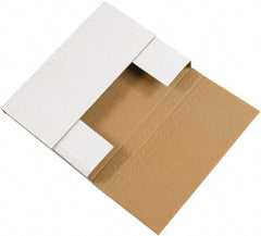 Made in USA - 6-1/2" Wide x 9-1/2" Long x 2" High Rectangle Crush Proof Mailers - 1 Wall, White - All Tool & Supply