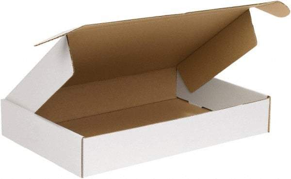 Made in USA - 12" Wide x 18" Long x 3" High Rectangle Crush Proof Mailers - 1 Wall, White - All Tool & Supply