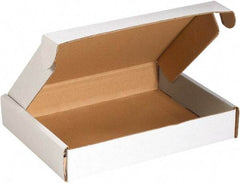 Made in USA - 8-3/4" Wide x 11-1/8" Long x 2" High Rectangle Crush Proof Mailers - 1 Wall, White - All Tool & Supply