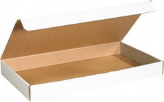 Made in USA - 13" Wide x 23" Long x 2-1/2" High Rectangle Crush Proof Mailers - 1 Wall, White - All Tool & Supply