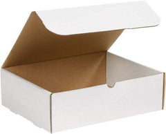 Made in USA - 10-3/4" Wide x 11-3/4" Long x 4" High Rectangle Crush Proof Mailers - 1 Wall, White - All Tool & Supply