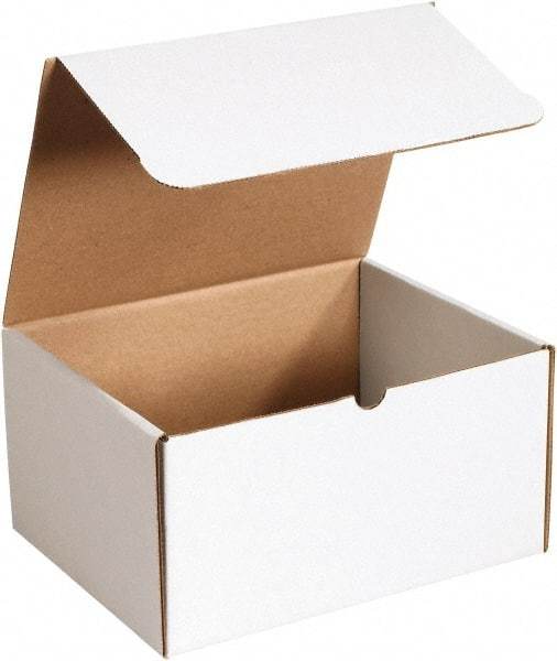 Made in USA - 9-1/4" Wide x 12-1/8" Long x 6-1/2" High Rectangle Crush Proof Mailers - 1 Wall, White - All Tool & Supply